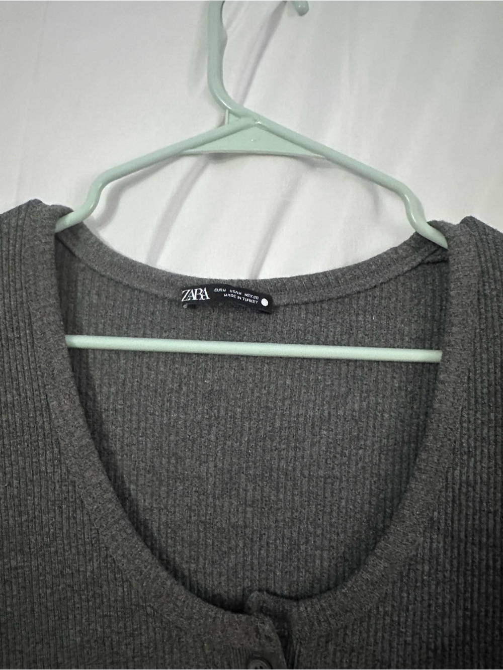 Zara Charcoal Ribbed Long Sleeve Maxi Dress - Picture 2 of 3